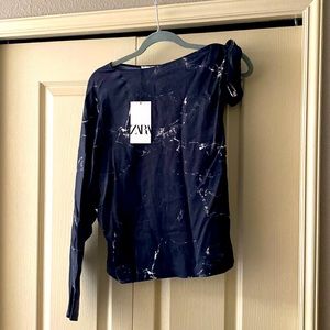 NWT Zara Cold Shoulder Blouse